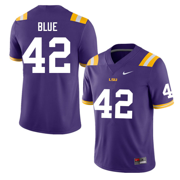 Men #42 Lane Blue LSU Tigers College Football Jerseys Sale-Purple - Click Image to Close